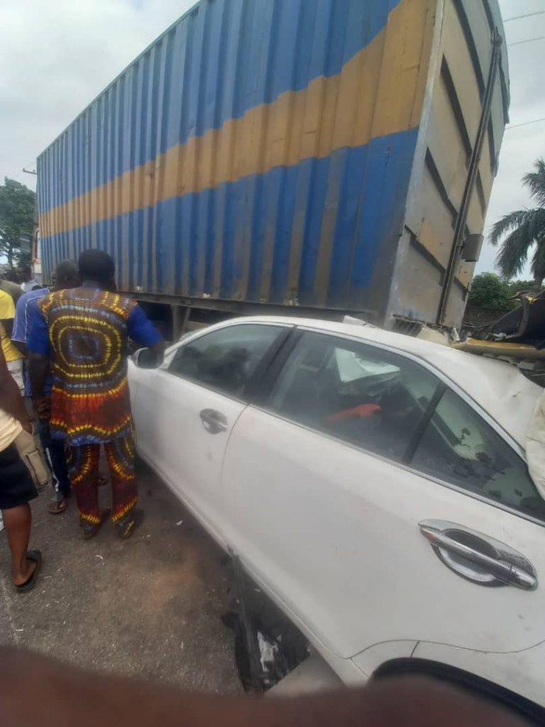 Two Injured as Car Collides with Stationary Truck on Lagos-Badagry Expressway